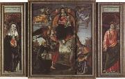 Domenicho Ghirlandaio Madonna in der Gloriole mit Heiligen Spain oil painting artist